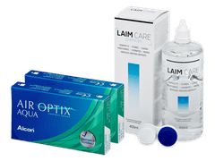 Air Optix Aqua (2x3 kom leća) + otopina Laim Care 400 ml