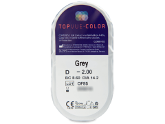 TopVue Color - Grey - dioptrijske (2 kom leća)