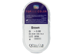 TopVue Color - Brown - nedioptrijske (2 kom leća)