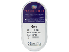 TopVue Color - Grey - nedioptrijske (2 kom leća)