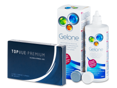 TopVue Premium (6 kom leća) + otopina Gelone 360 ml