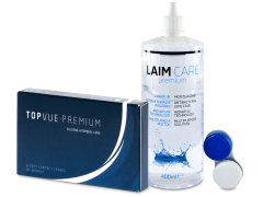 TopVue Premium (6 kom leća) + otopina Laim-Care 400 ml