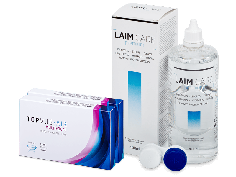 TopVue Air Multifocal (6 kom leća) + otopina Laim-Care 400 ml
