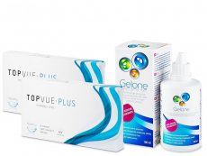 TopVue Plus (2x6 čoček) + roztok Gelone 100 ml